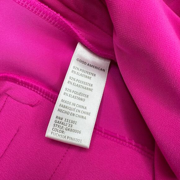 Good American | Fuchsia Pink Scuba Trouser Pants - Picture 6 of 7